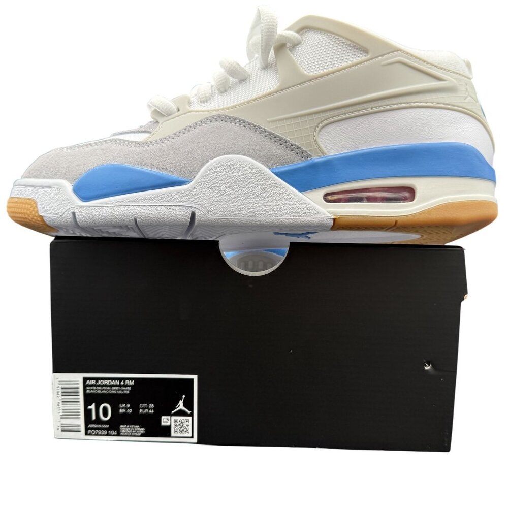 Nike Air Jordan‎ 4 RM Sneakers Shoes Mens White/Neutral Gray FQ7939-104 Size 10